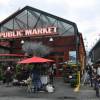 Chegando ao Granville Island Public Market, em Vancouver, no Canadá